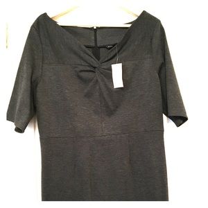 Banana Republic Charcoal Gray Twist Front Dress